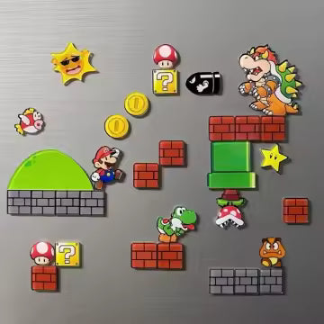 Set De imanes de heladera Mario bros